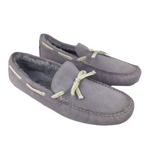 Cole Haan Oslo Shearling Lined Suede Purple Slippers Size 11